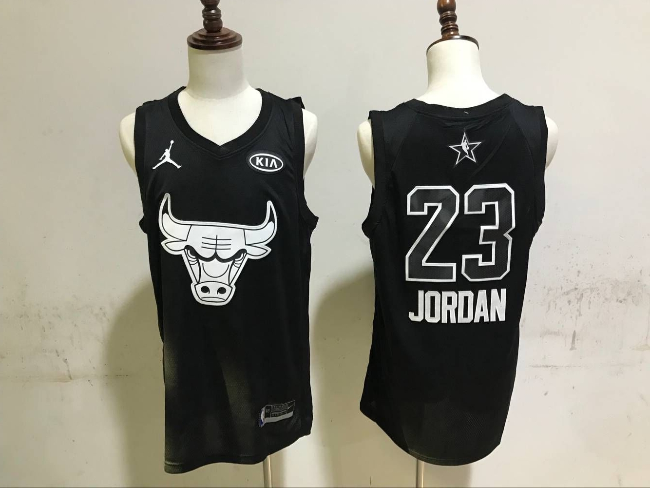 Men Chicago Bulls #23 Jordan Black Nike NBA 2018 All Star Jerseys->->NBA Jersey